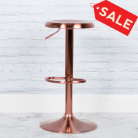 Flash Furniture CH-181220-RG-GG Madrid Series Adjustable Height Retro Barstool in Rose Gold Finish 